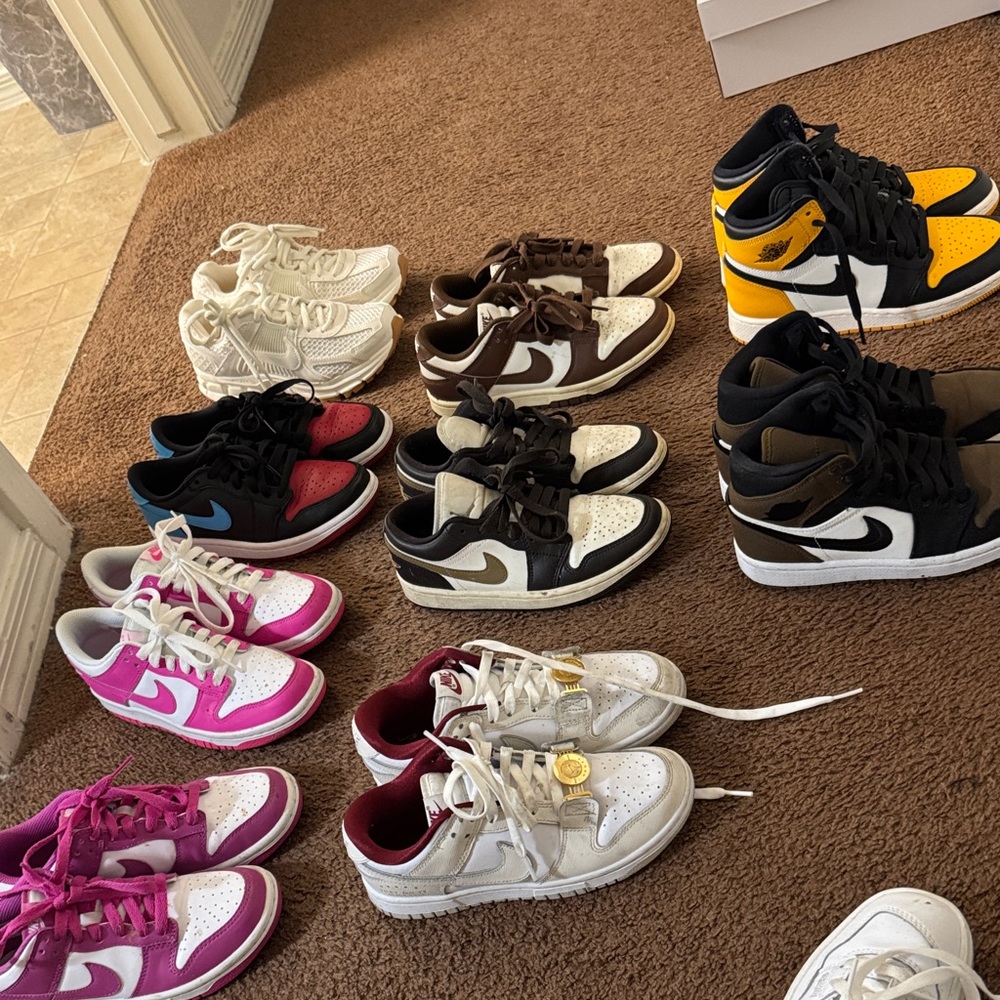 Nike Kids Sneakers - Black and Yellow High Tops